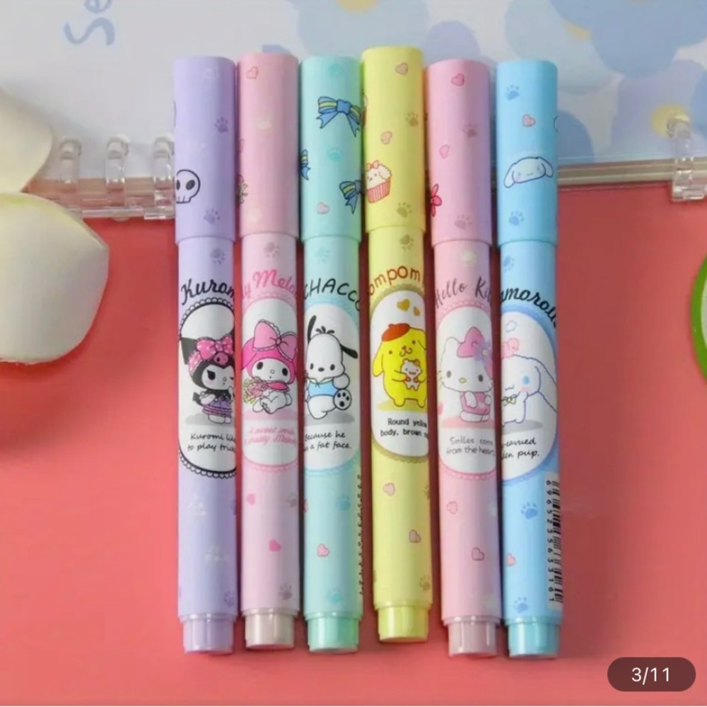 New 6 pc Sanrio Characters Highlighter set - Picture 9 of 11